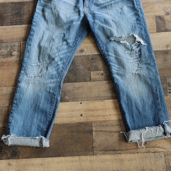 Levi's 508 distressed raw hem jeans size 34×32 - Picture 5 of 14